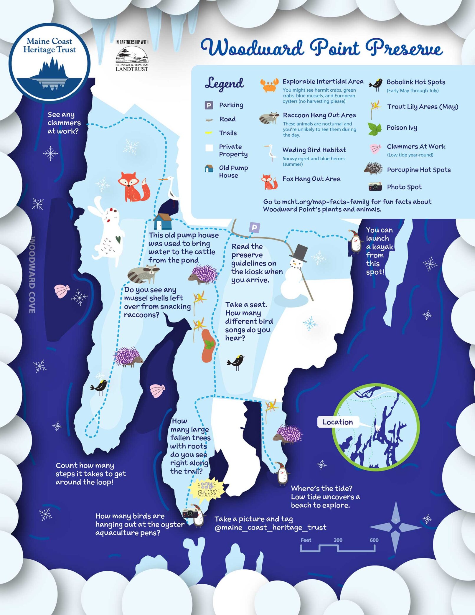 MCHT Woodward Preserve Snow Map
