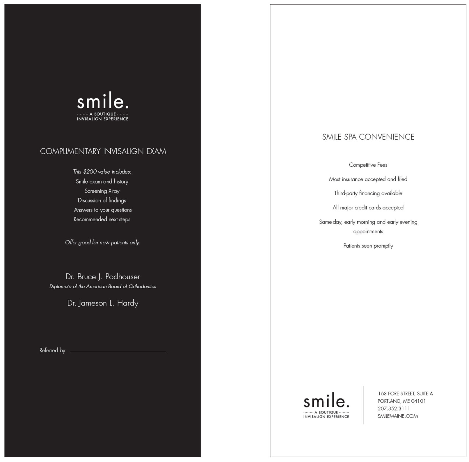 smile referral cards